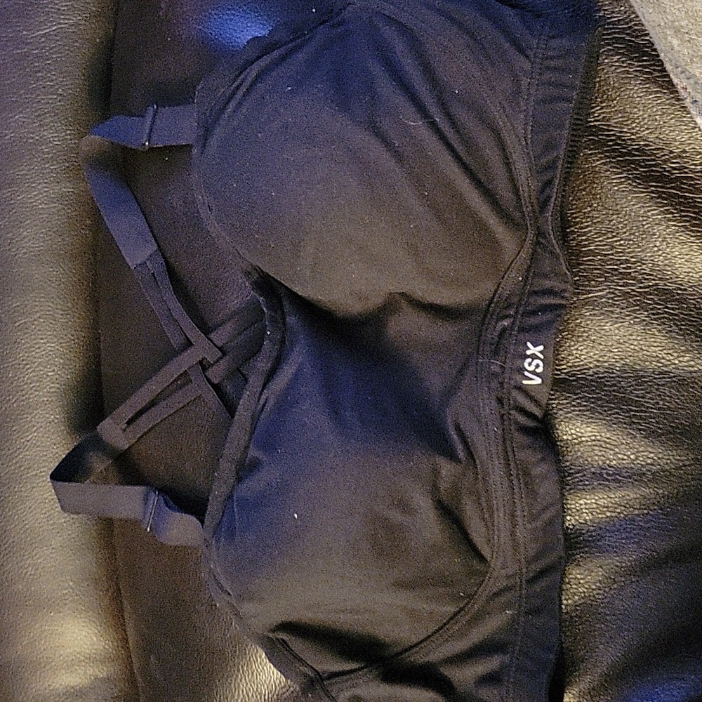 VSX Black Cross-Back Sports Bra